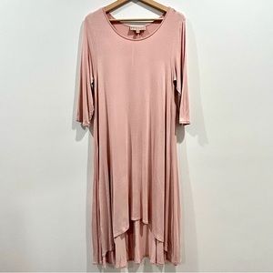 Philosophy Dresses Republic Clothing Blush Pink Swing Dress High Low Sz Large